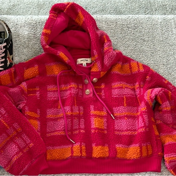 Anthropologie Porridge Quinn Sherpa Fleece Hoodie - Picture 5 of 13